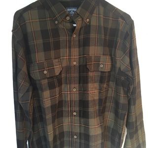 Flannel button up forest green